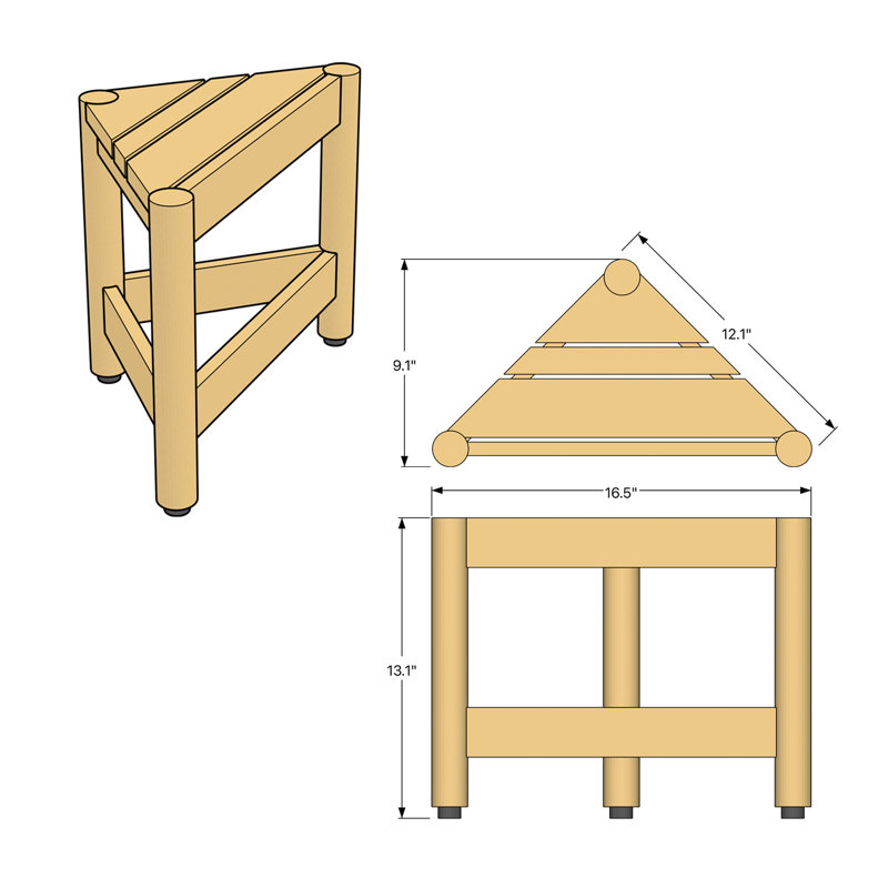 Asta Furniture, Inc. Teak Corner Shower Bench Wayfair Canada